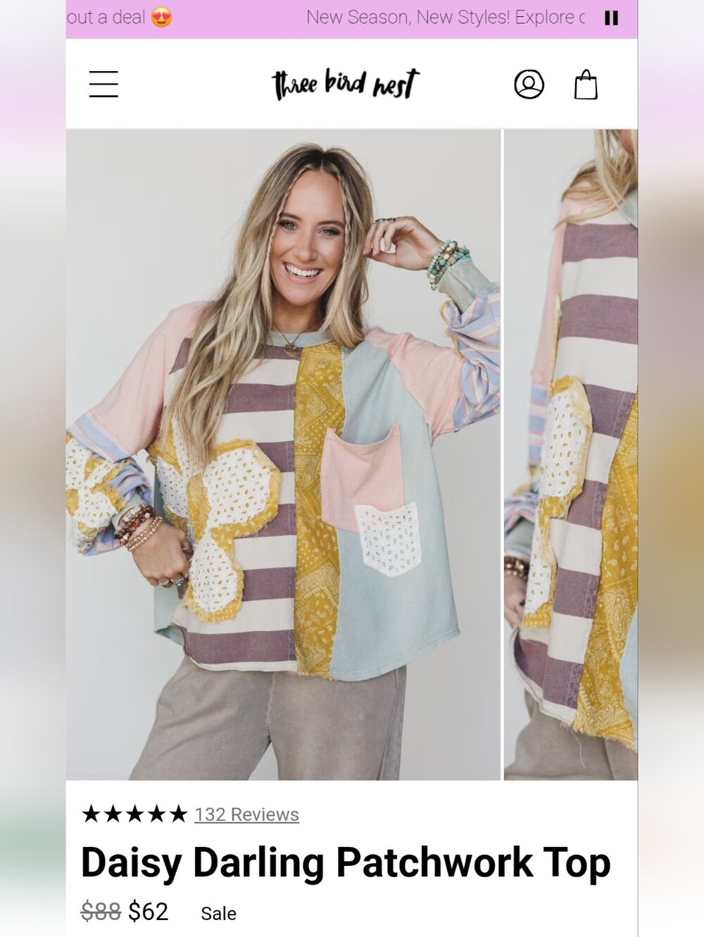 Oli & Hali Pastel Mint Patchwork Sweater - Picture 10 of 12